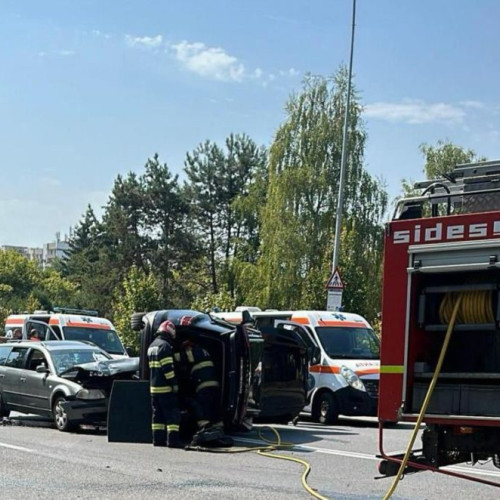 Accident rutier la Târgu Mureș: Pompierii intervin