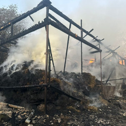 Incendiu la Ibanesti: Pompierii intervin pentru stingerea flăcărilor