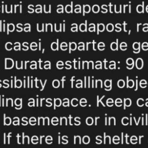 IGSU emite mesaje RO-Alert pentru Tulcea și Galați în miez de noapte