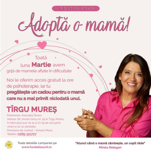 Asociația Divers se alătură campaniei ”Adoptă o mamă!” din nou, inițiată de Mirela Retegan și Fundația Zurli