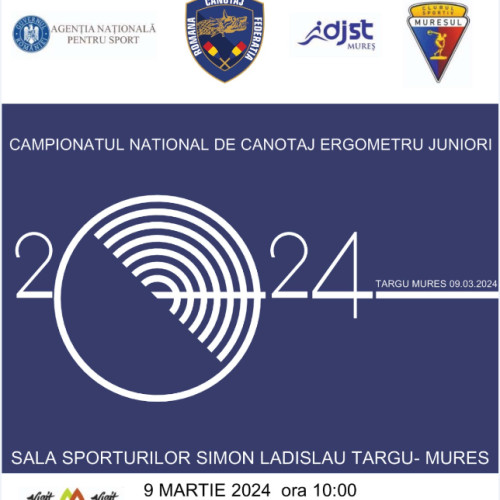 Campionatul Național de Canotaj pe Ergometru pentru Juniori are loc la Târgu Mureș