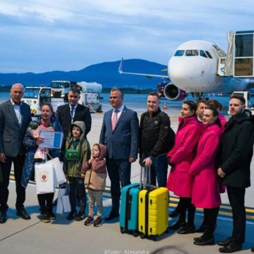 Aterizarea pasagerului cu numărul 100.000 la Aeroportul Internațional Brașov, o victorie pentru autorități și pentru Georgiana Moroșan și familia sa!