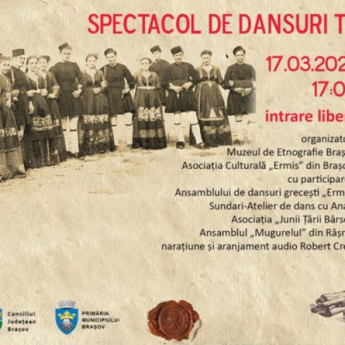 Dansuri tradiţionale în oraşul Braşov - un spectacol cultural pentru comunitate