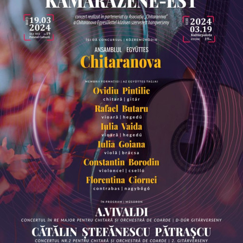 Concert de muzică clasică susținut de Ansamblul Chitaranova, la Palatul Culturii din Târgu Mureș