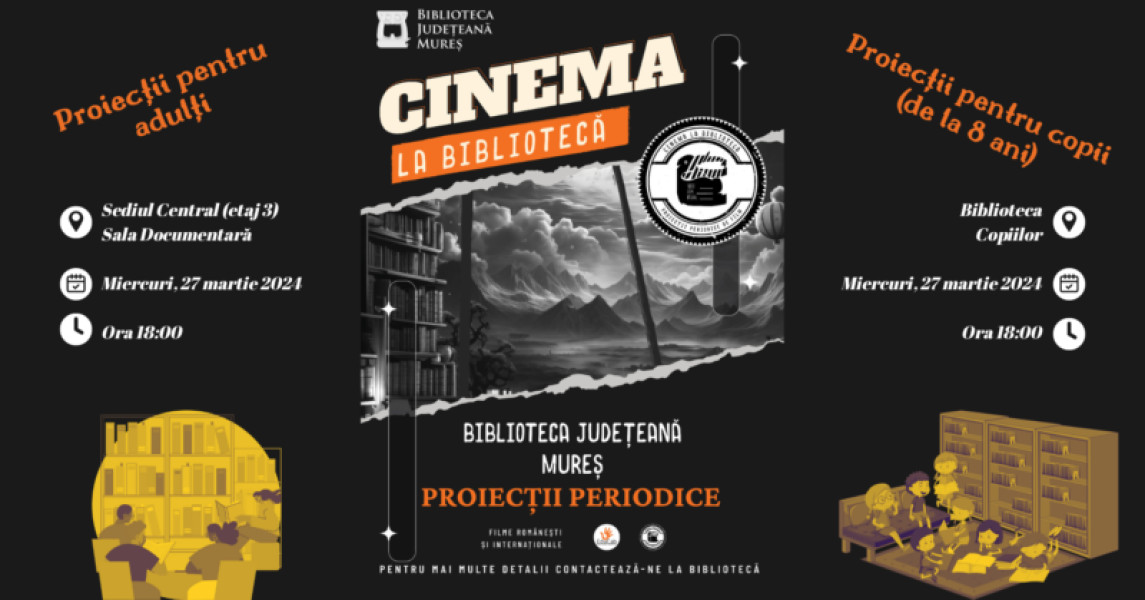 Scurtmetraje educaționale la Biblioteca Județeană Mureș - o inițiativă de succes care promovează cultura și educația