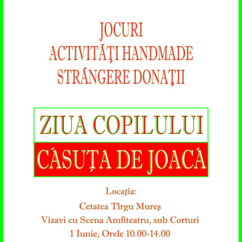 Copiii, invitați de ziua lor la „Căsuța de Joacă” din Cetatea Tg. Mureș